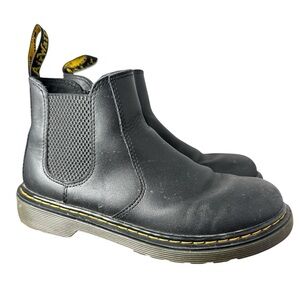 Doc Marten 2976 J Boot Chelsea Black Pull On Rubber Sole size 3